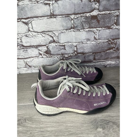 Scarpa Shoes Mojito Vibram Purple Low Top Trail Hiking Suede Women 7.5M US/39EU - Picture 11 of 16